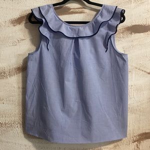 J. Crew Ruffle Neck Tank Top